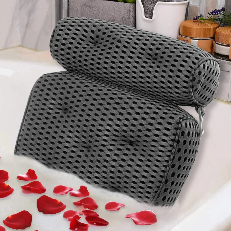 Bath Pillow, Bathtub Pillow with Anti-Slip Suction Cups, 4D Mesh Soft Spa Bath Tub Pillow, Bath Pillows for Tub with Neck and B
Bath Pillow, Bathtub Pillow with Anti-Slip Suction Cups, 4D Mesh Soft Spa Bath Tub Pillow, Bath Pillows for Tub with Neck and B
