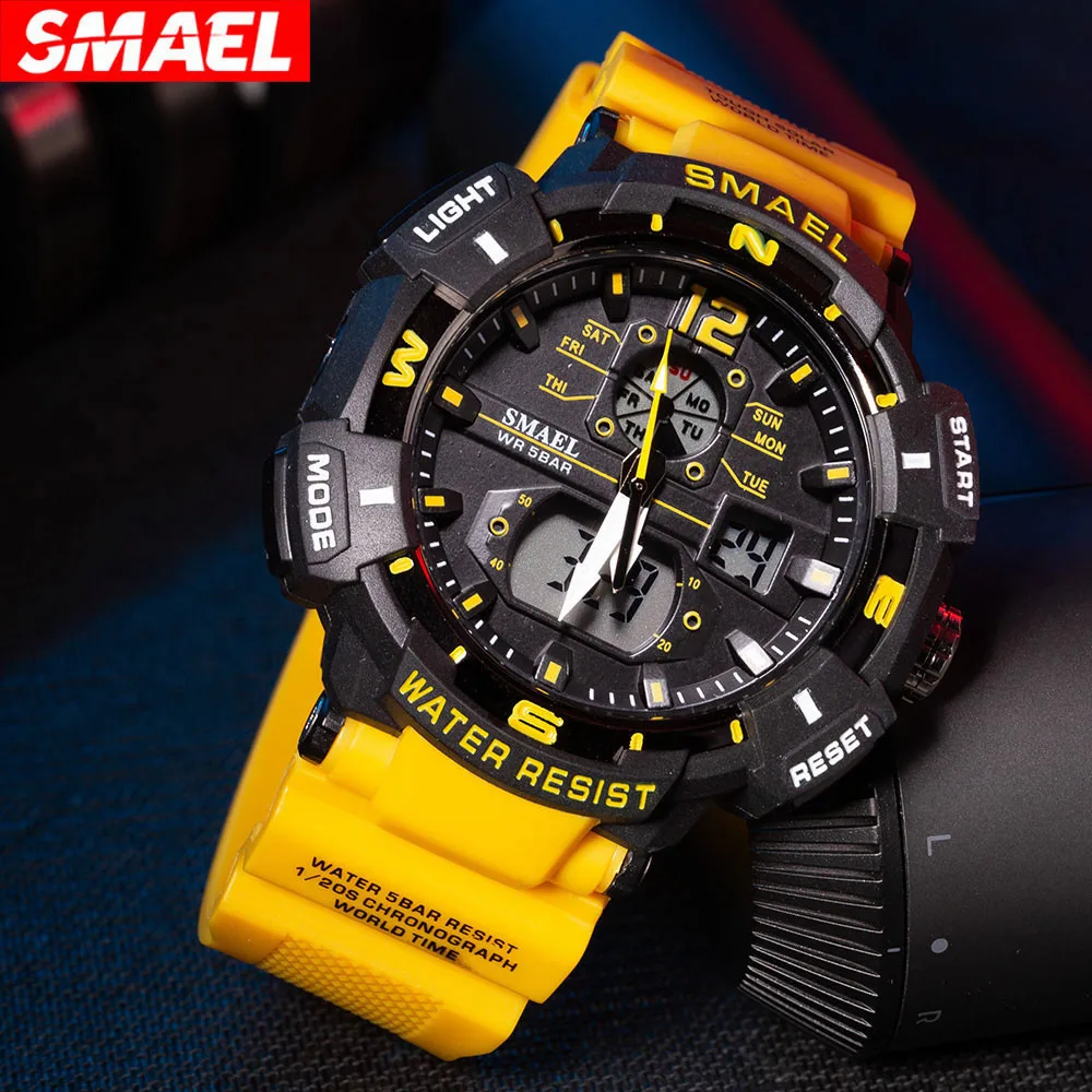 Waterproof Electronic Watch Dual Display Digital Watches Shockproof Multi-Function Sports Wristwatches Cool Army Quartz Clock M
Waterproof Electronic Watch Dual Display Digital Watches Shockproof Multi-Function Sports Wristwatches Cool Army Quartz Clock M