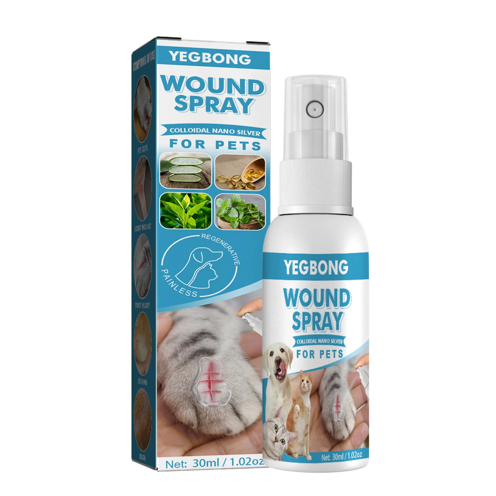 30ml Pet Skin Care Products Health Care Mild Ingredients External Use Dog Skin Ulcer Spray Pet Sensitive Skin Cleaning Supplies
30ml Pet Skin Care Products Health Care Mild Ingredients External Use Dog Skin Ulcer Spray Pet Sensitive Skin Cleaning Supplies