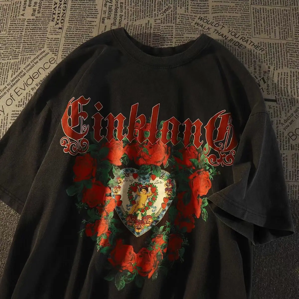 American Creative Letter Flower Angel Short Sleeve T-shirt Men and Women Oversize Summer Loose Hip Hop Couple Half Sleeve Top
American Creative Letter Flower Angel Short Sleeve T-shirt Men and Women Oversize Summer Loose Hip Hop Couple Half Sleeve Top