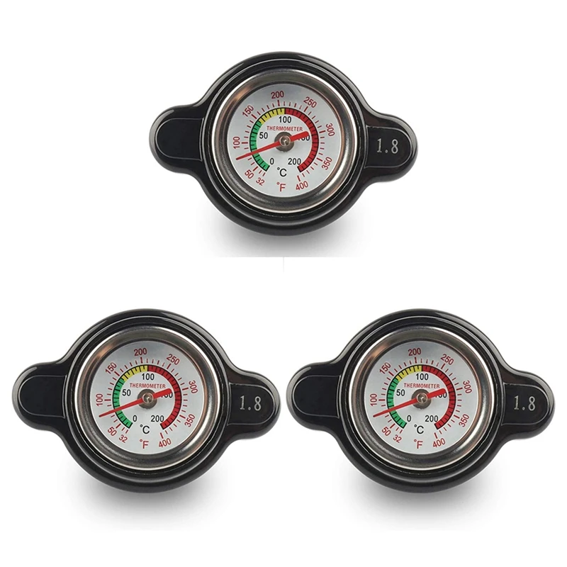 3X High Pressure Radiator Cap With Temperature Gauge, 1.8 Bar Radiator Cap 25.6Psi For Honda, Kawasaki, Suzuki, Yamaha
3X High Pressure Radiator Cap With Temperature Gauge, 1.8 Bar Radiator Cap 25.6Psi For Honda, Kawasaki, Suzuki, Yamaha