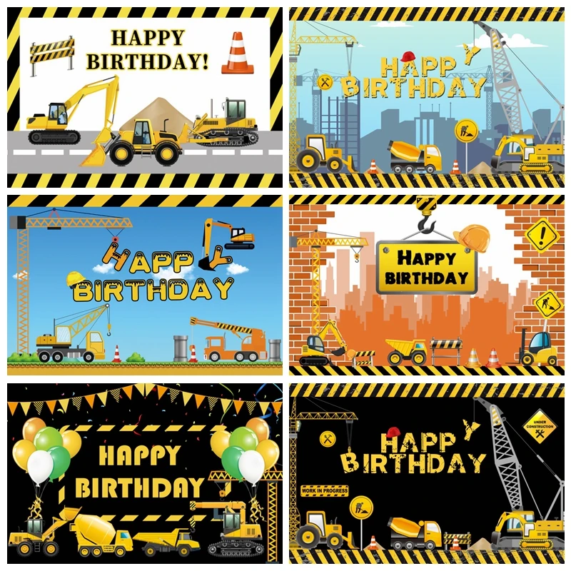 Baby Birthday Background Construction Zone Excavator Truck Crane Traffic Photography Backdrops Photo Studio Photographic Prop
Baby Birthday Background Construction Zone Excavator Truck Crane Traffic Photography Backdrops Photo Studio Photographic Prop