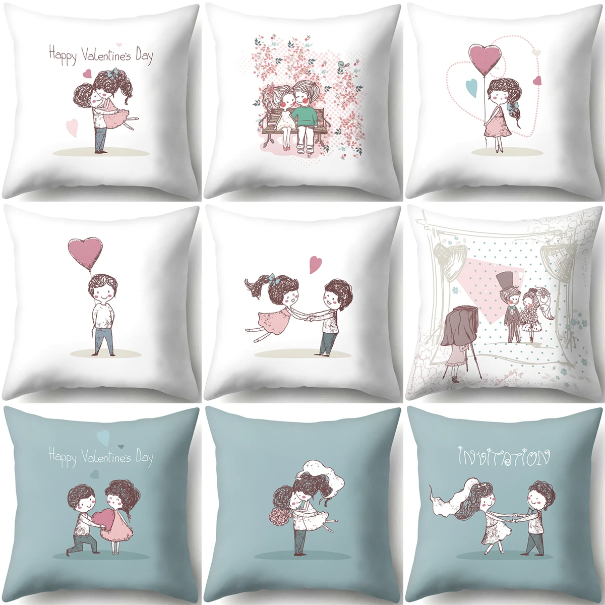 ZHENHE Color Cartoon Love Couple Pattern Pillow Case Home Decoration Cushion Cover Bedroom Sofa Decor Pillow Cover 18x18 Inch
ZHENHE Color Cartoon Love Couple Pattern Pillow Case Home Decoration Cushion Cover Bedroom Sofa Decor Pillow Cover 18x18 Inch