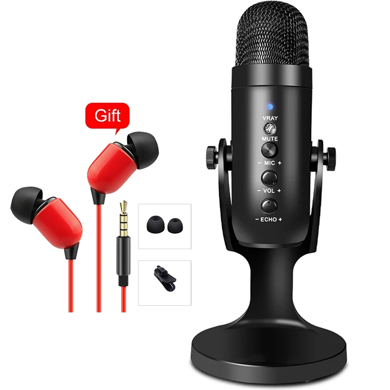 Condenser Microphone USB Desktop Mic For Computer ASMR Live Dubbing Game With Real-time Monitoring Metal Body
Condenser Microphone USB Desktop Mic For Computer ASMR Live Dubbing Game With Real-time Monitoring Metal Body