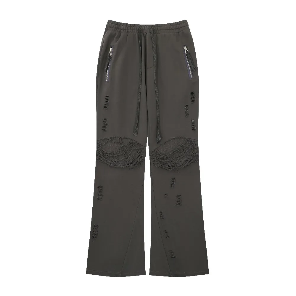 Ripped Hole Distressed Large Size Flare Goth Pants for Women Men Elastic Waist Frayed Trousers Aesthetic Grunge Clothes Winter
Ripped Hole Distressed Large Size Flare Goth Pants for Women Men Elastic Waist Frayed Trousers Aesthetic Grunge Clothes Winter