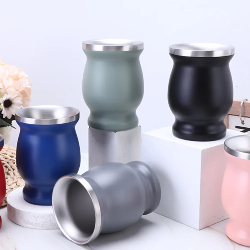 Yerba Mate Gourd Tea Cup 8OZ/230ml Double-Wall Stainless Frosted Water Cup For Coffee Wine Juice Tea Beer
Yerba Mate Gourd Tea Cup 8OZ/230ml Double-Wall Stainless Frosted Water Cup For Coffee Wine Juice Tea Beer