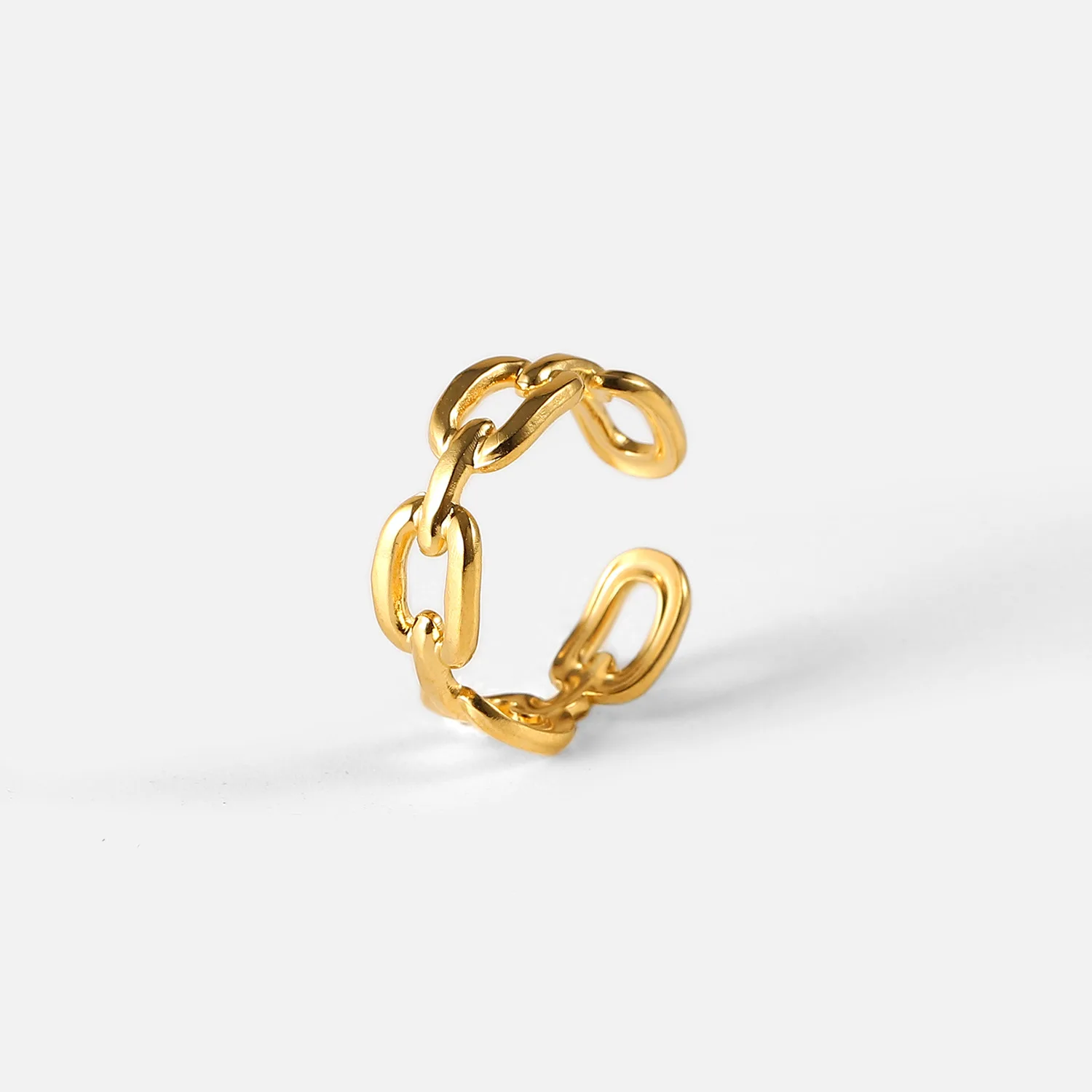 Stainless Steel PVD 18K Gold Plated Tarnish Waterproof Cutout Linked Ring For Woman Jewelry Wholesale Trendy
Stainless Steel PVD 18K Gold Plated Tarnish Waterproof Cutout Linked Ring For Woman Jewelry Wholesale Trendy