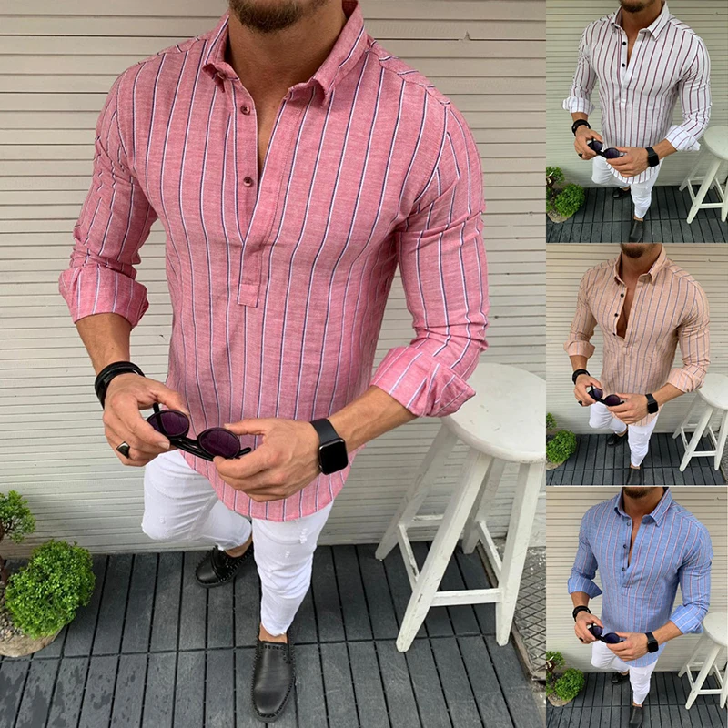 Men's Striped Casual Shirts Streetwear Male High Street Casual Shirt Tops Men Autumn Long Sleeves Shirts For Man Clothing Tops
Men's Striped Casual Shirts Streetwear Male High Street Casual Shirt Tops Men Autumn Long Sleeves Shirts For Man Clothing Tops