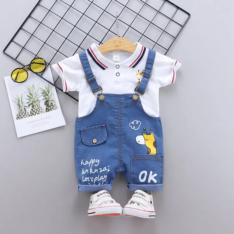 Fashion Summer Children Linen Baby Boy Girl Clothes Cartoon Giraffe T-shirt Bib Shorts 2Pcs/sets Infant Kids Toddler Tracksuits
Fashion Summer Children Linen Baby Boy Girl Clothes Cartoon Giraffe T-shirt Bib Shorts 2Pcs/sets Infant Kids Toddler Tracksuits