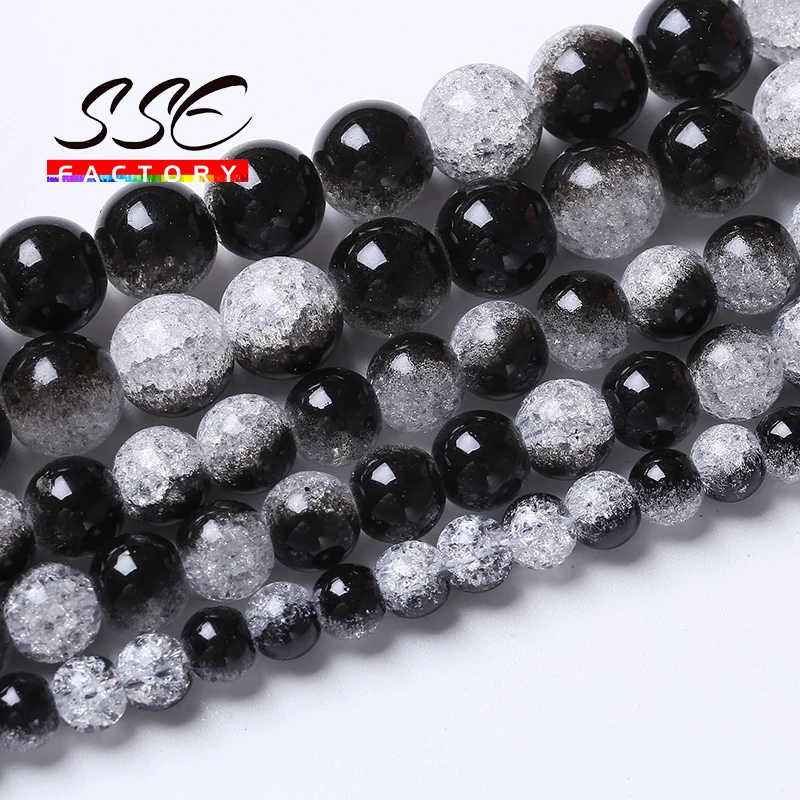 Bicolor Black White Glass Round Beads Natural Snow Cracked Quartz Crystal Beads For Jewelry Making Diy Bracelets 6 8 10 12mm 15"
Bicolor Black White Glass Round Beads Natural Snow Cracked Quartz Crystal Beads For Jewelry Making Diy Bracelets 6 8 10 12mm 15"