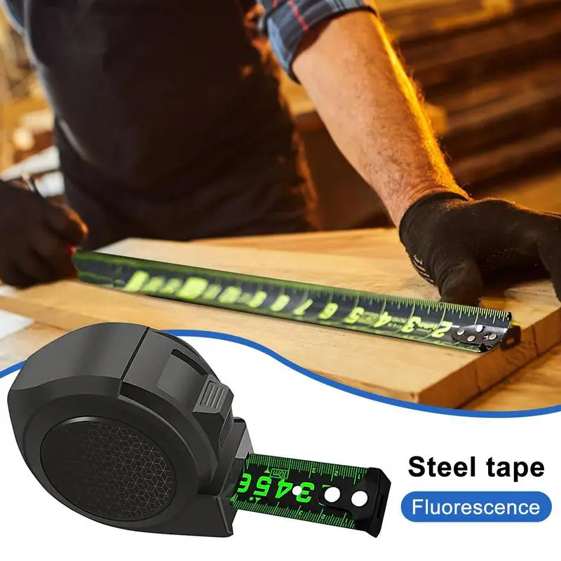 Fluorescent Steel Tape Measure Dark Night Fluorescent High Precision Retractable Measure Wear-resistant Fall resistant
Fluorescent Steel Tape Measure Dark Night Fluorescent High Precision Retractable Measure Wear-resistant Fall resistant
