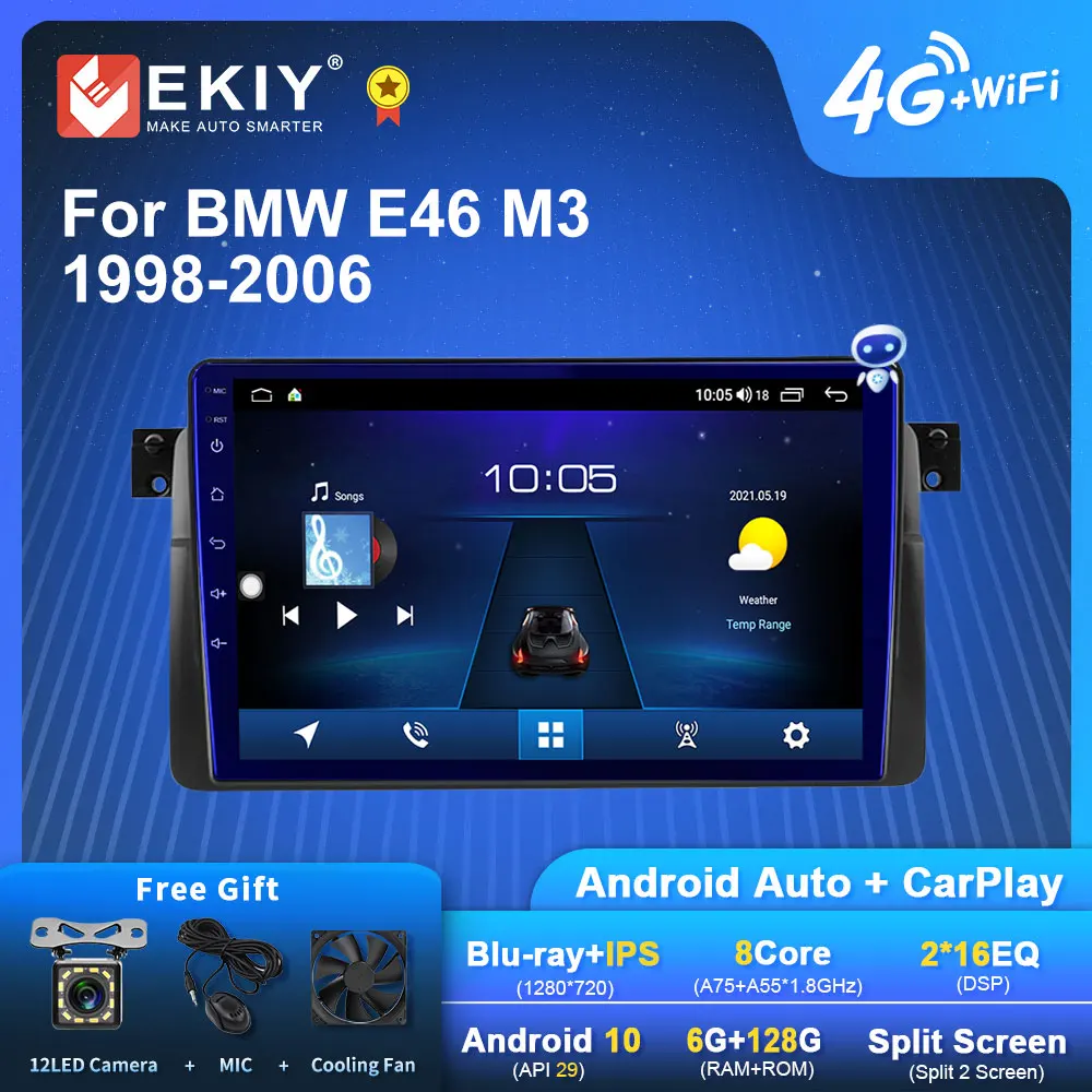 EKIY S7T Android 10 Автомагнитола для BMW E46 M3 1998-2006 318/320/325/330/335 мультимедийный видеоплеер Стерео GPS DSP Carplay DVD HU
EKIY S7T Android 10 Автомагнитола для BMW E46 M3 1998-2006 318/320/325/330/335 мультимедийный видеоплеер Стерео GPS DSP Carplay DVD HU