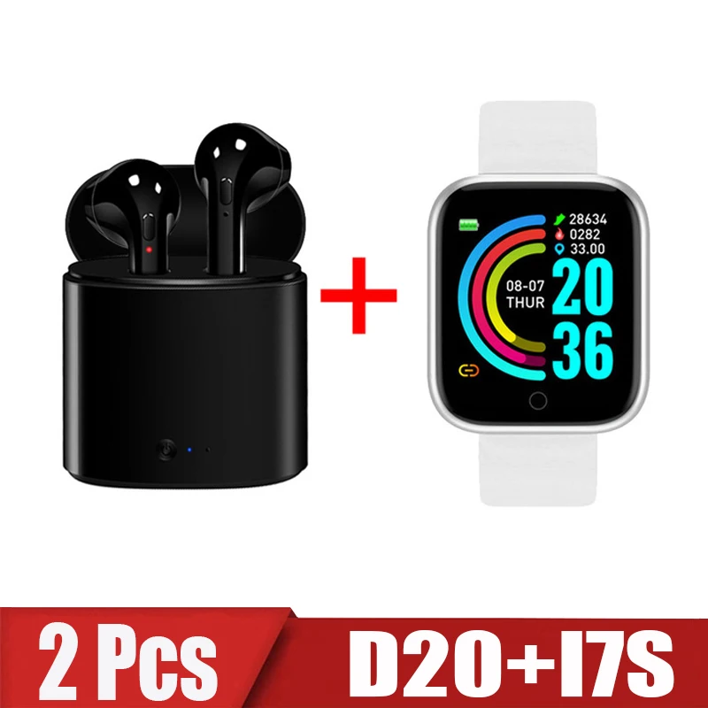 2Pcs Y68 i7S Smart Watch Men and Women Bluetooth Digital Watch Wireless Earphone Pedometer D20 Smart bracelet for Android Ios I7
2Pcs Y68 i7S Smart Watch Men and Women Bluetooth Digital Watch Wireless Earphone Pedometer D20 Smart bracelet for Android Ios I7