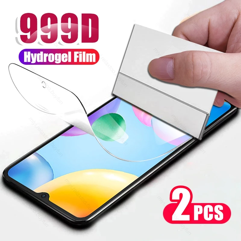 

2PCS 999D Curved Soft Hydrogel Film Screen Protector Not Glass For Xiaomi Redmi 10C 10 C C10 Redmi10C 220333QAG 6.71" Front Film