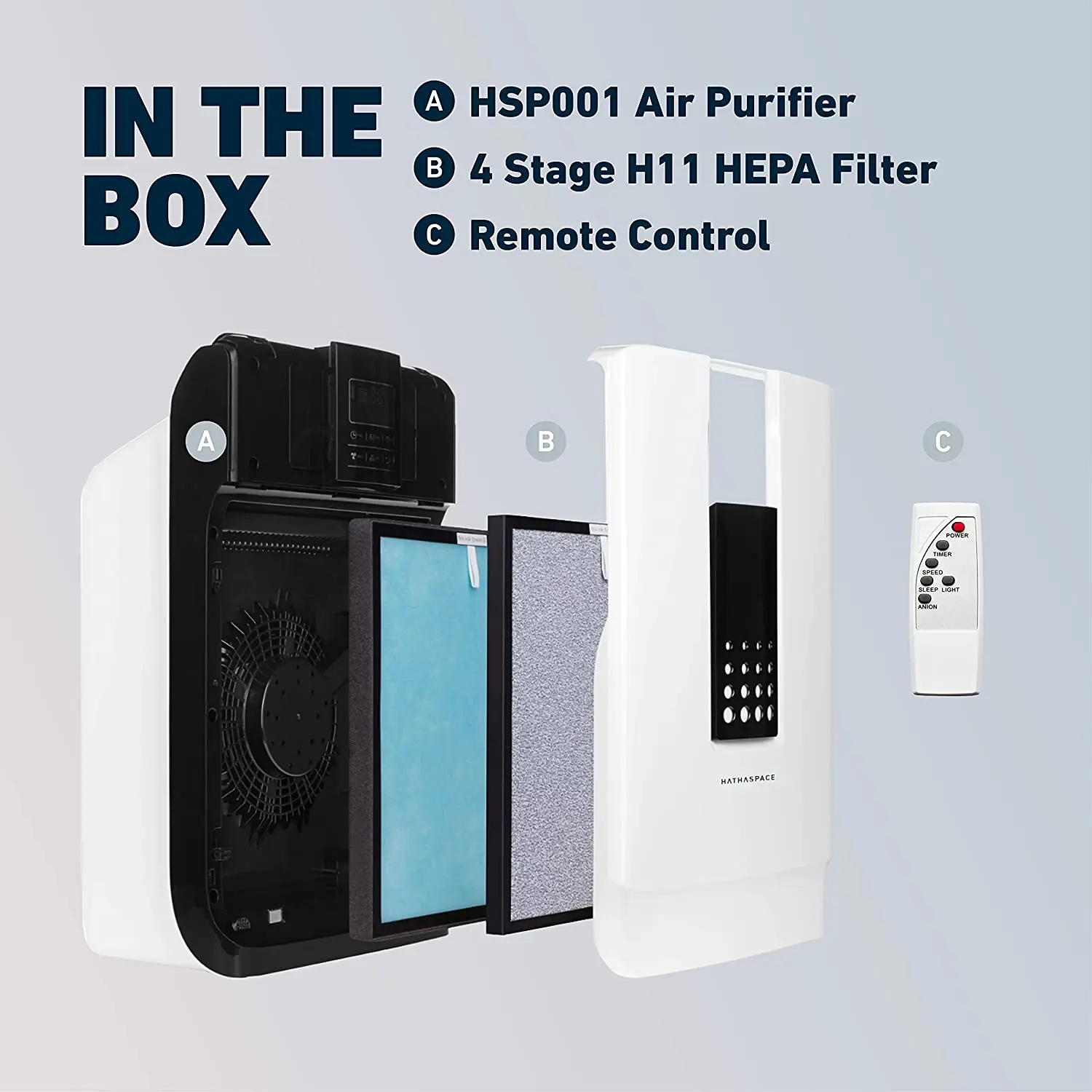 HATHASPACE Smart Air Purifier for Home, Bedroom with True HEPA Air Filter for Allergies, Pets, Smoke, Quiet Air Purifier
HATHASPACE Smart Air Purifier for Home, Bedroom with True HEPA Air Filter for Allergies, Pets, Smoke, Quiet Air Purifier
