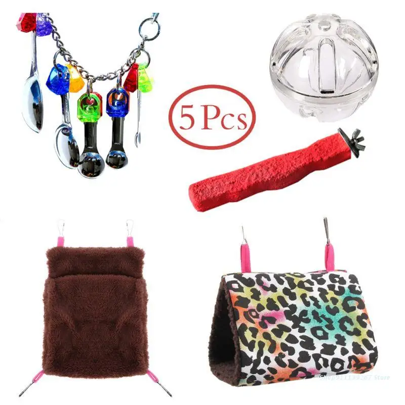 C5AD 5Pcs Bird Nest House Shed Hut Parrot Perch Creative Foraging Ball Toy Spoon Chew Toys Feet Grinding Stick Hamster Sleeping
C5AD 5Pcs Bird Nest House Shed Hut Parrot Perch Creative Foraging Ball Toy Spoon Chew Toys Feet Grinding Stick Hamster Sleeping