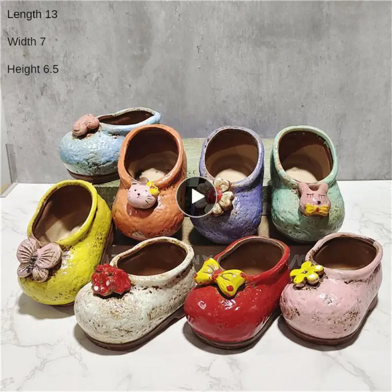 Artistic Atmosphere Plant Vase Comfort Transpirable Cartoon Vase Thick Drainage Flowerpot Design Planter Remove Moisture
Artistic Atmosphere Plant Vase Comfort Transpirable Cartoon Vase Thick Drainage Flowerpot Design Planter Remove Moisture