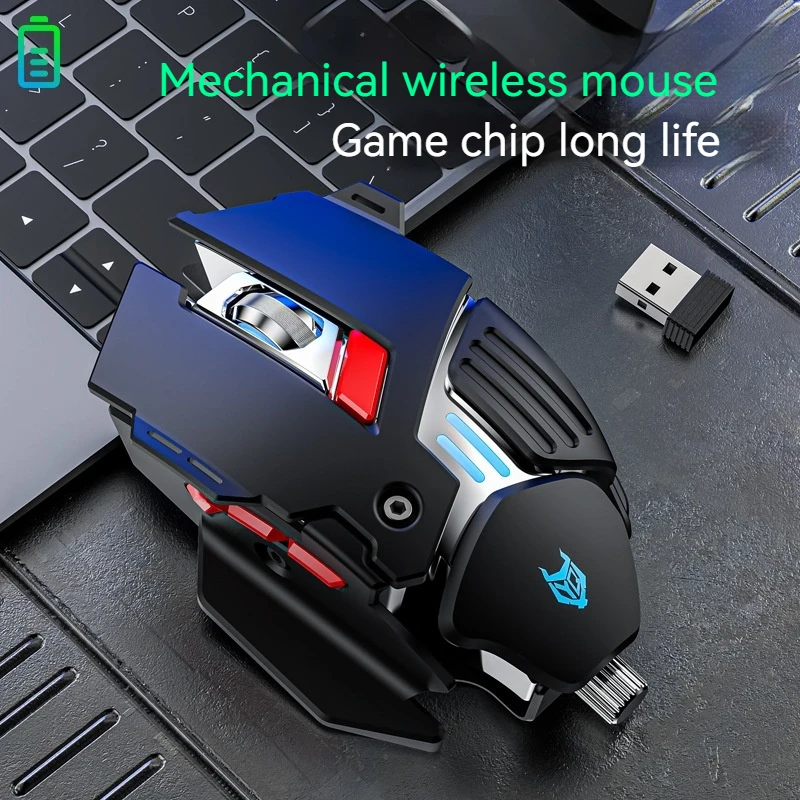New Silent Mechanical Wireless Mouse Metal Wheel Rechargeable Laptop Esports Game Mecha Mouse
New Silent Mechanical Wireless Mouse Metal Wheel Rechargeable Laptop Esports Game Mecha Mouse