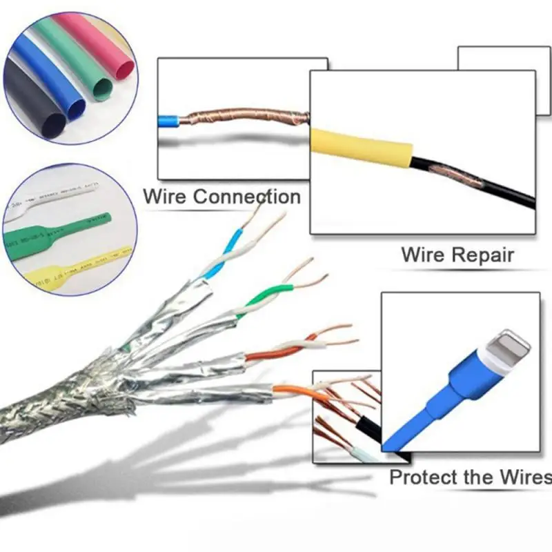 530 PCS/set Heat Shrink Tube Thermoresistant Polyolefin Heat-shrink Tubing 2:1 Pipe Wrapping Kit Wire Cable Insulation Sleeves
530 PCS/set Heat Shrink Tube Thermoresistant Polyolefin Heat-shrink Tubing 2:1 Pipe Wrapping Kit Wire Cable Insulation Sleeves