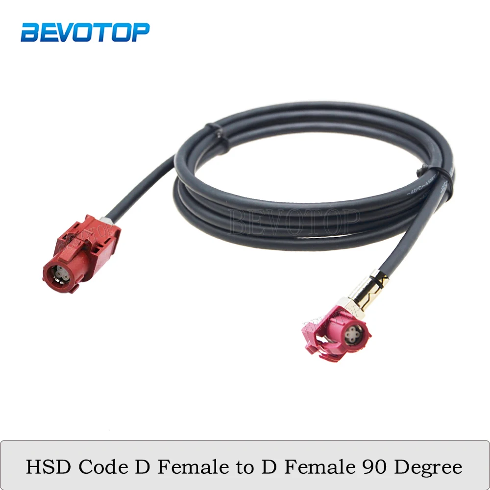 1Pcs 4 Pin HSD Code D Female to D Female Jack 90 Degree Connector HSD Cable High Speed 4 Core 535 LVDS Wire Harness High-Quality
1Pcs 4 Pin HSD Code D Female to D Female Jack 90 Degree Connector HSD Cable High Speed 4 Core 535 LVDS Wire Harness High-Quality