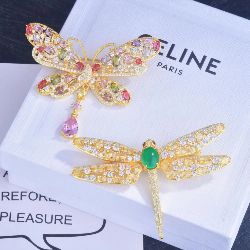 HOYON Butterfly Brooch Inlaid Zircon Corsage Dragonfly Brooch Coat Pin Autumn and Winter Accessories for Woman gift jewelry 
HOYON Butterfly Brooch Inlaid Zircon Corsage Dragonfly Brooch Coat Pin Autumn and Winter Accessories for Woman gift jewelry