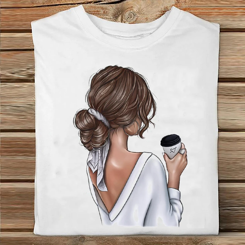 Coffee First Girl Print T-Shirt Women Coffee Time Trend Cute Sister Friends Clothes Print Tshirt Female Tee Top Ladies T-Shirt
Coffee First Girl Print T-Shirt Women Coffee Time Trend Cute Sister Friends Clothes Print Tshirt Female Tee Top Ladies T-Shirt