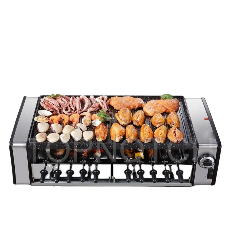 Multifunction Electric Skewer Griddle Hot Pot Barbecue Grill Elecitrc Bbq Kebab Rotary Grill Stove Rotisserie Teppanyaki Fry Pan
Multifunction Electric Skewer Griddle Hot Pot Barbecue Grill Elecitrc Bbq Kebab Rotary Grill Stove Rotisserie Teppanyaki Fry Pan