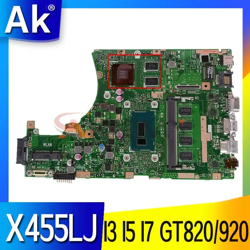 Оригинальный X455LJ ASUS для X455LD X455L R454L X455LF X455LB K455L A455L REV 3,1 2,1 Материнская плата для ноутбука I3/I5/I7 4 Гб GT820 GT920
Оригинальный X455LJ ASUS для X455LD X455L R454L X455LF X455LB K455L A455L REV 3,1 2,1 Материнская плата для ноутбука I3/I5/I7 4 Гб GT820 GT920