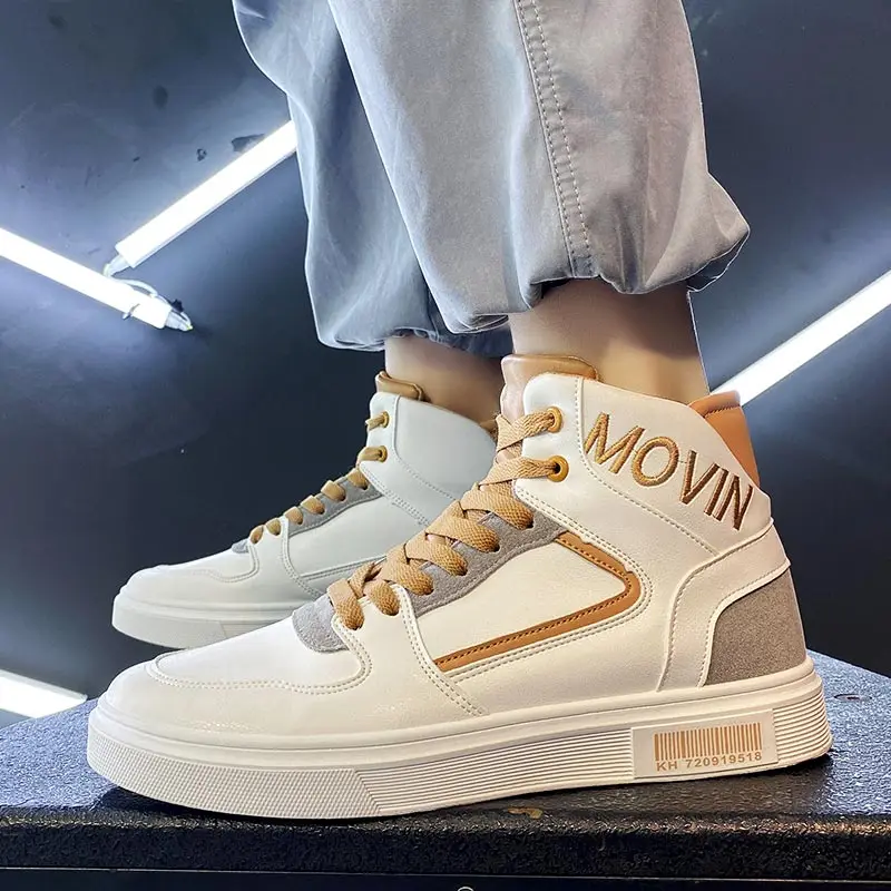 High Top PU Leather Men's Sport Shoes Men Sneakers 2021 Running Shoes Mens Sports Shoes Beige White Walking Trainers 2021 D-1021
High Top PU Leather Men's Sport Shoes Men Sneakers 2021 Running Shoes Mens Sports Shoes Beige White Walking Trainers 2021 D-1021