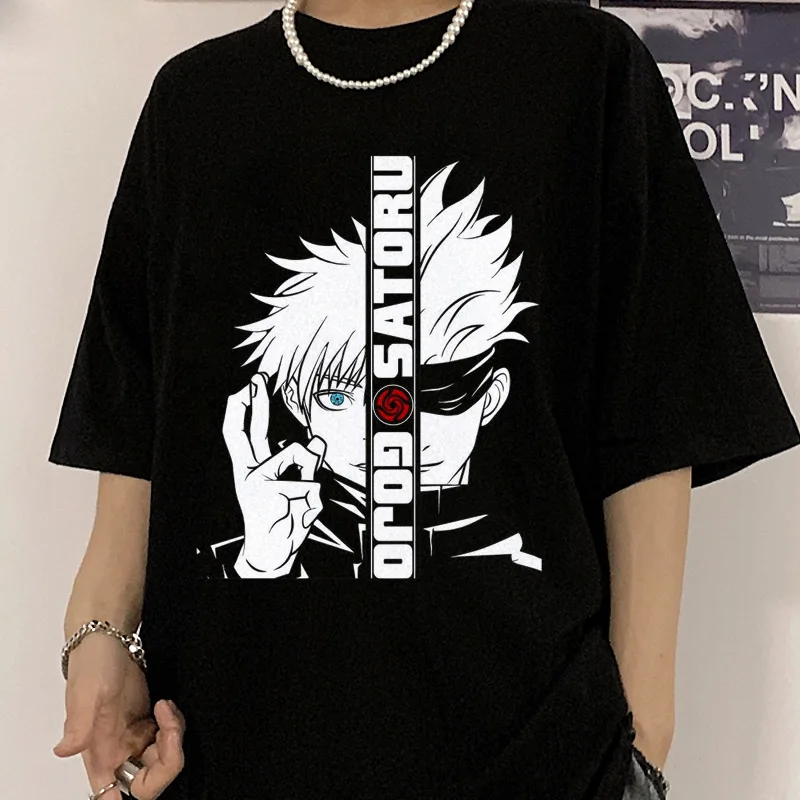 Hot Japanese Anime Jujutsu Kaisen T Shirt Women Kawaii Yuji Itadori Tshirt Gojo Satoru Graphic Top Tees Fashion T-shirt Male 90s
Hot Japanese Anime Jujutsu Kaisen T Shirt Women Kawaii Yuji Itadori Tshirt Gojo Satoru Graphic Top Tees Fashion T-shirt Male 90s