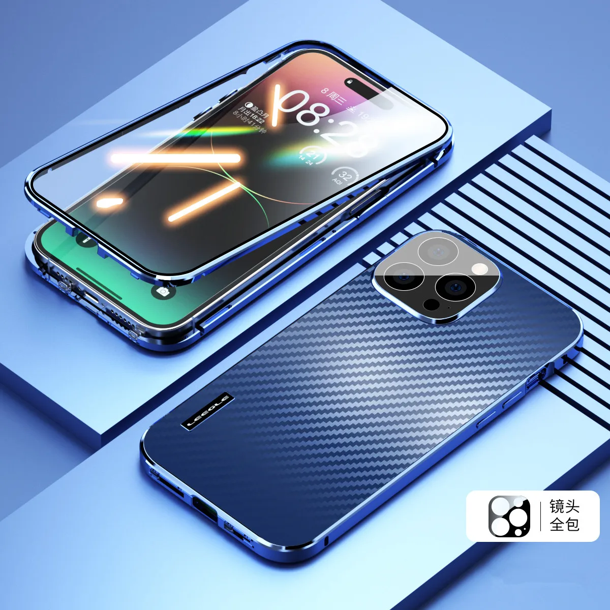 Alloy Metal Frame Bumper Magnetic Flip Case For iPhone 14 Pro Max 13 Matte Carbon Fiber Texture Back HD Glass Protector Cover
Alloy Metal Frame Bumper Magnetic Flip Case For iPhone 14 Pro Max 13 Matte Carbon Fiber Texture Back HD Glass Protector Cover