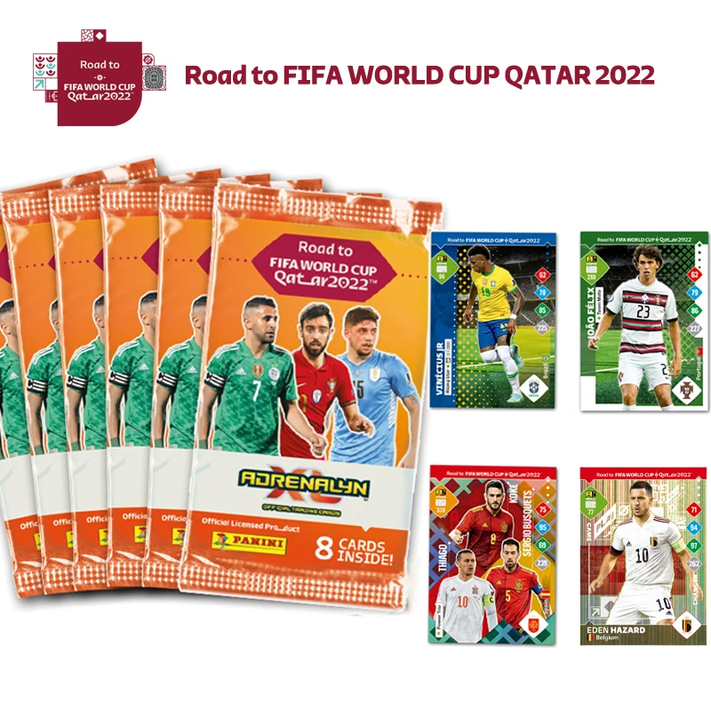 

40Pcs PANINI Official ROAD TO FIFA WORLD CUP QATAR 2022 Soccer Stars Cards Football Fans Limited Collection Cards Stickers Toys