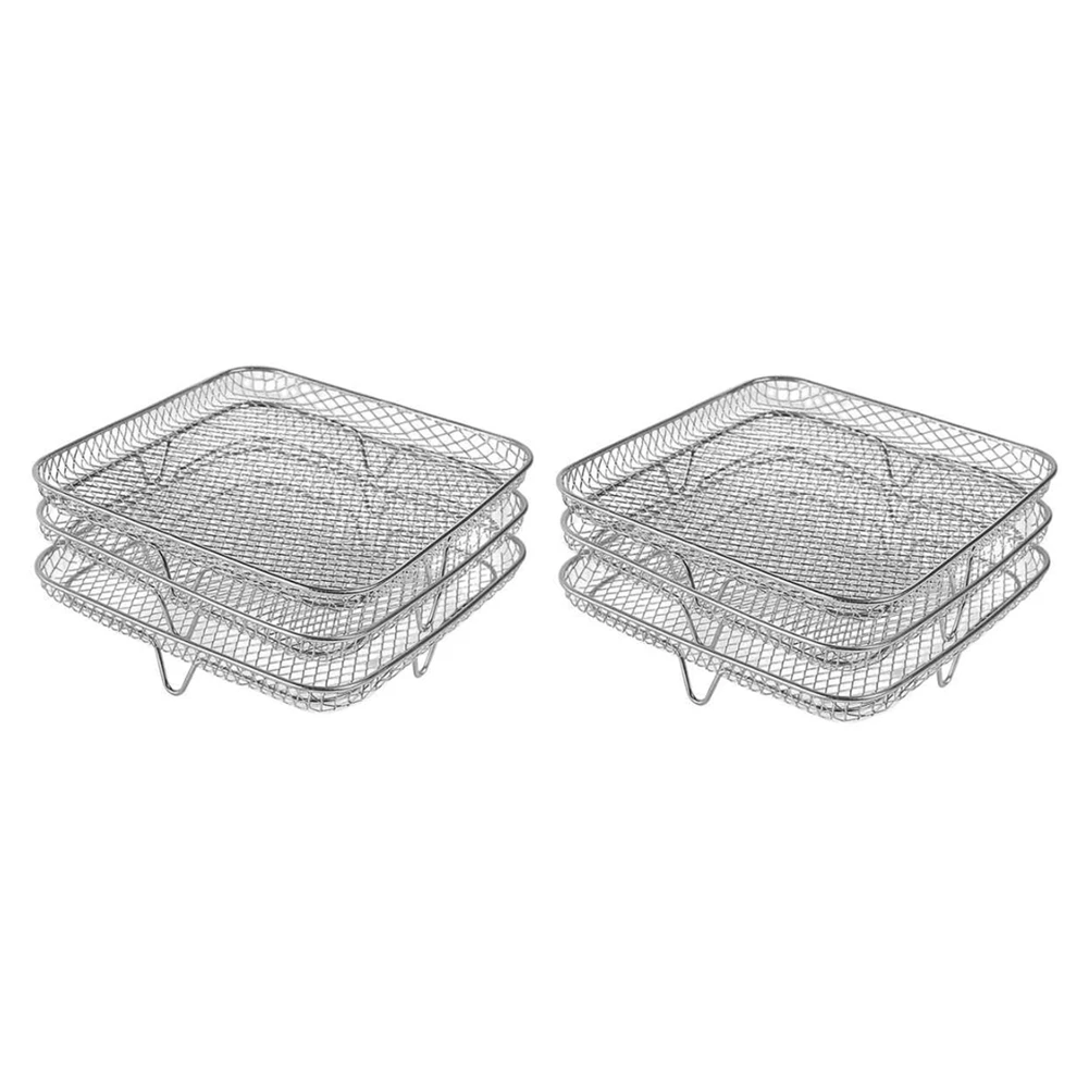 8Inch 3-Layers Air Fryer Rack for Instant Vortex Air Fryer Philips COSORI Air Fryer Square Stainless Steel Grilling Rack 
8Inch 3-Layers Air Fryer Rack for Instant Vortex Air Fryer Philips COSORI Air Fryer Square Stainless Steel Grilling Rack