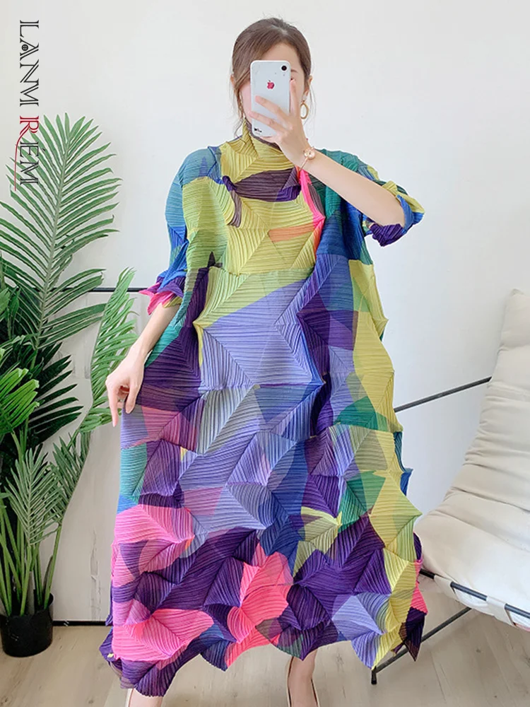 LANMREM Fold Dress For Women Color Block Loose Stretch Midi Dresses Female Fashion Pleated Dresses 2023 Autumn New 2R4286
LANMREM Fold Dress For Women Color Block Loose Stretch Midi Dresses Female Fashion Pleated Dresses 2023 Autumn New 2R4286