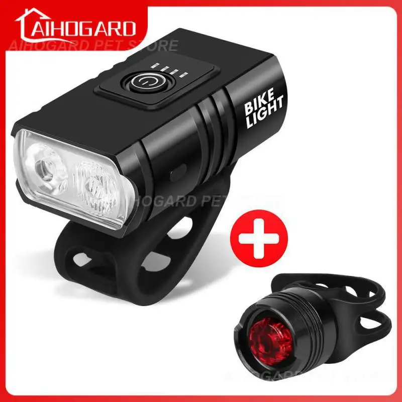 

1000LM Bicycle Portable Headlight Bike Headlamp Lighting USB Rechargeable Front Back Rear Taillight Cycling Safety Warning