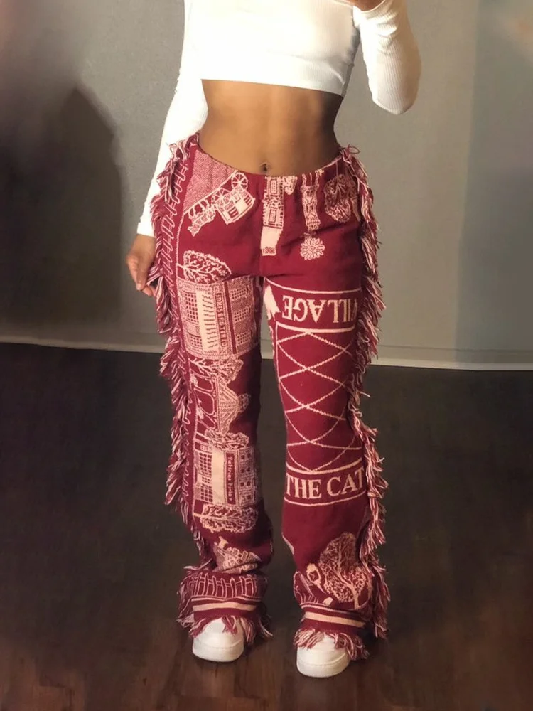 Habbris Autumn Tassel Graphic Furry Pants Casual Outfit For Women 2022 Mid Waist Straight Long Pants Female Fashion Trousers
Habbris Autumn Tassel Graphic Furry Pants Casual Outfit For Women 2022 Mid Waist Straight Long Pants Female Fashion Trousers
