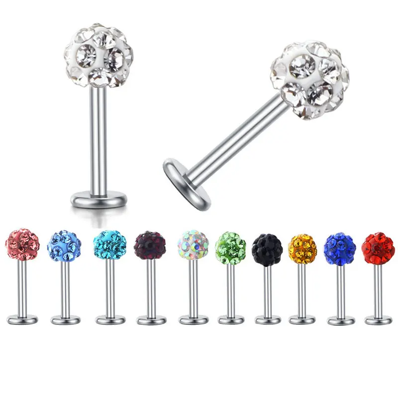 1PC Stainless Steel Lip Labret Piercing Crystal Ball Lip Stud Helix Tragus Piercing Cartilage Earrings Body Piercing Jewelry
1PC Stainless Steel Lip Labret Piercing Crystal Ball Lip Stud Helix Tragus Piercing Cartilage Earrings Body Piercing Jewelry