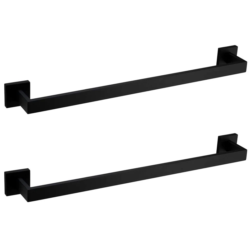 2X Premium Stainless Steel Towel Bar Black Towel Rack Wall Mounted Towel Rail Towel Rod For Bathroom, 16-Inch
2X Premium Stainless Steel Towel Bar Black Towel Rack Wall Mounted Towel Rail Towel Rod For Bathroom, 16-Inch