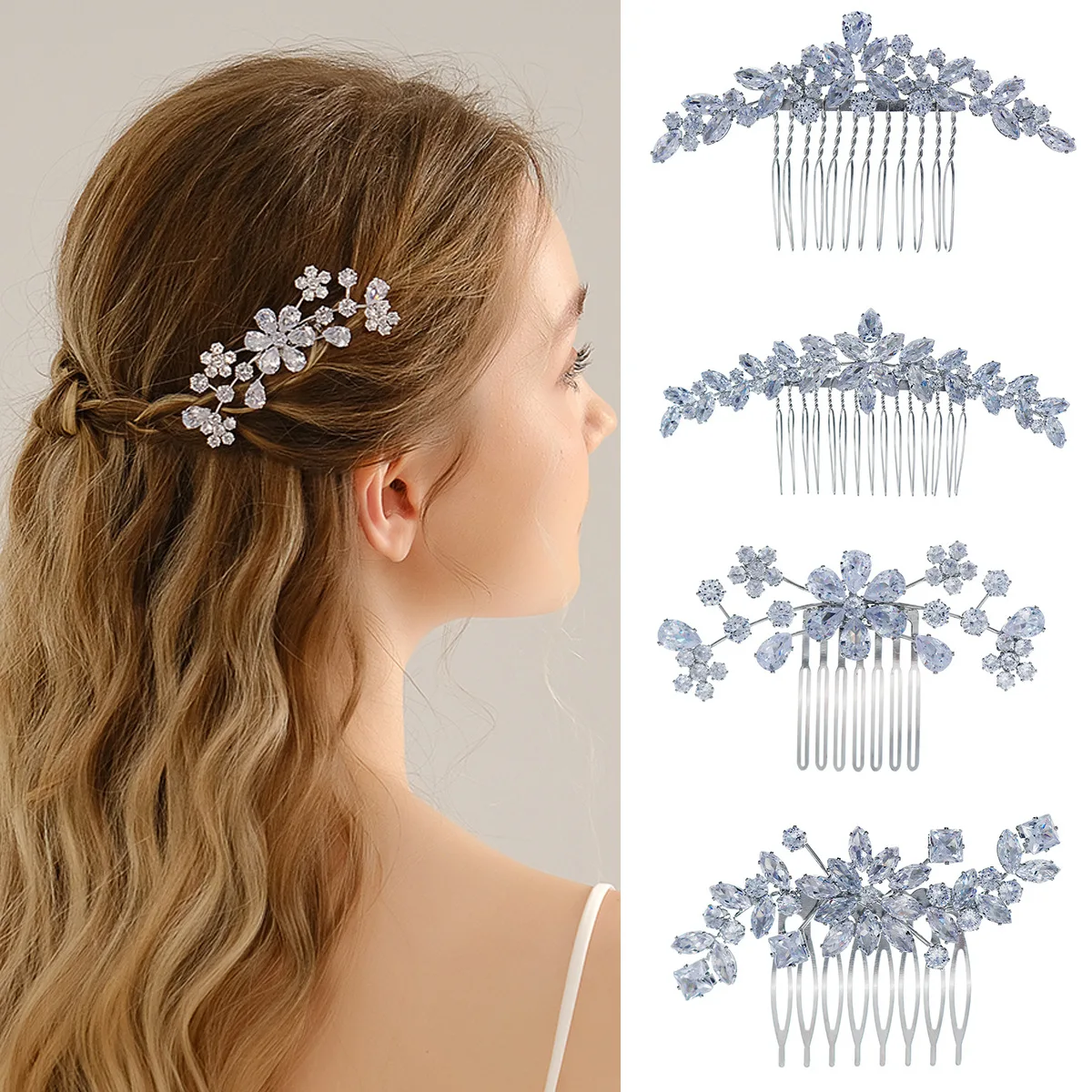 3pcs Hot Sale Silver Color Tiara Hair Combs for Women Bride Crystal Headpiece Wedding Hair Accessories Bridal Jewelry
3pcs Hot Sale Silver Color Tiara Hair Combs for Women Bride Crystal Headpiece Wedding Hair Accessories Bridal Jewelry