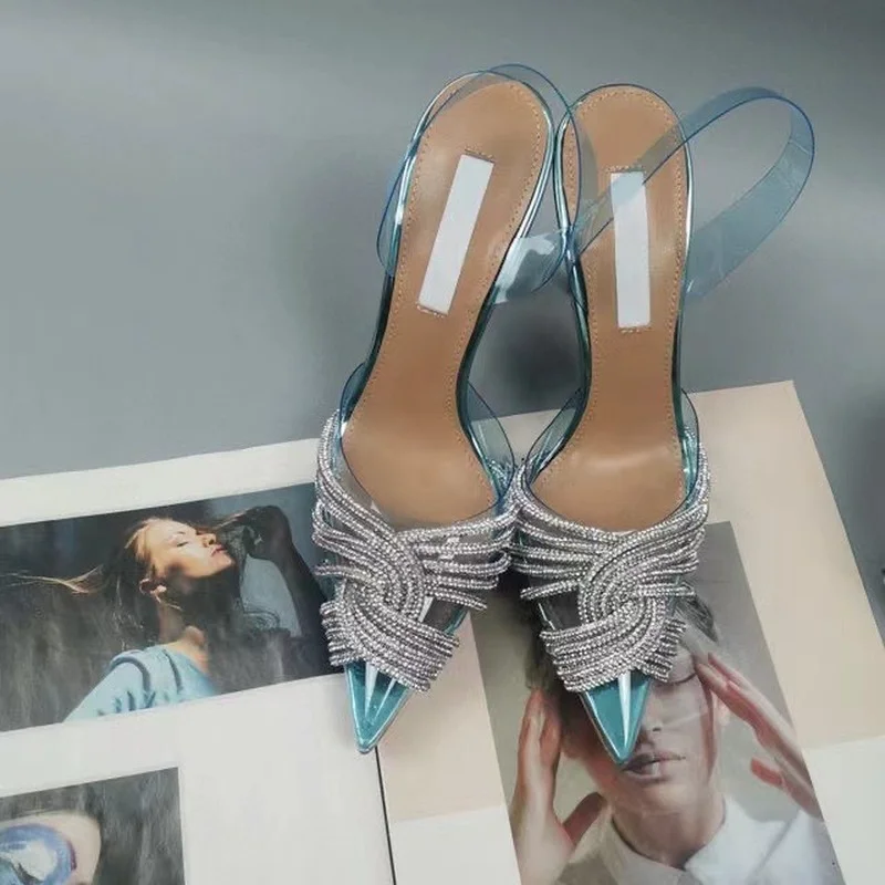 Rhinestones Pointed Toe Women Sandals New Female Transparent Thin High Party Shoes Ladies Sexy Pu Leather Shallow Footwear
Rhinestones Pointed Toe Women Sandals New Female Transparent Thin High Party Shoes Ladies Sexy Pu Leather Shallow Footwear