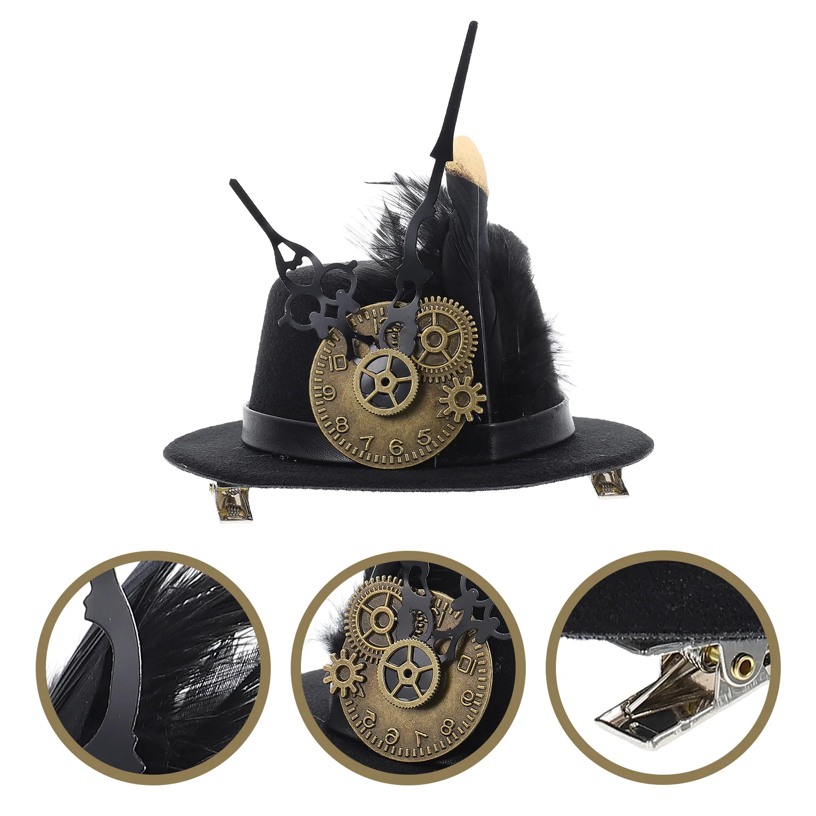 Hat Top Steampunk Hair Fascinator Punk Party Mini Clips Decor Pin Gothic Halloween Clip Retro Victorian Flower Headdress
Hat Top Steampunk Hair Fascinator Punk Party Mini Clips Decor Pin Gothic Halloween Clip Retro Victorian Flower Headdress