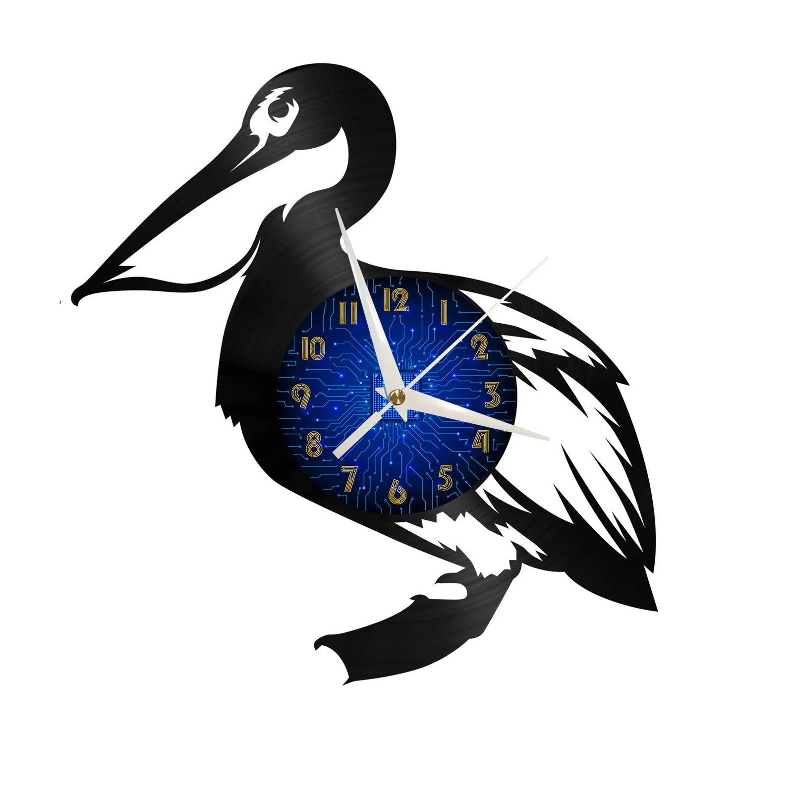 Pelican Creative Design Vinyl Wall Clock 3d Wall Art Silent Glow Clock 12in Led Modern Living Room Decor Watch
Pelican Creative Design Vinyl Wall Clock 3d Wall Art Silent Glow Clock 12in Led Modern Living Room Decor Watch