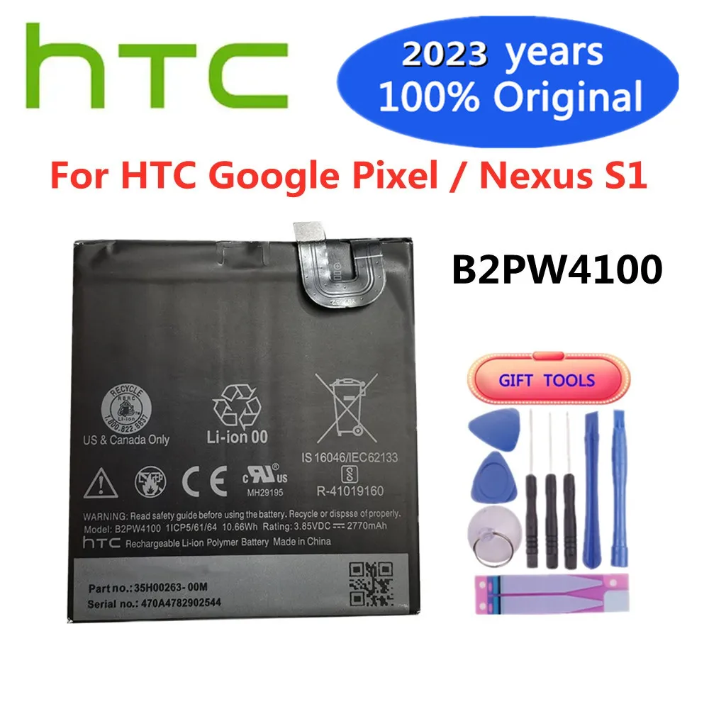 

2023 год 2770 мАч B2PW4100 100% Оригинальный аккумулятор для HTC Google Pixel Nexus S1 сменные батареи для телефона батарея + Инструменты