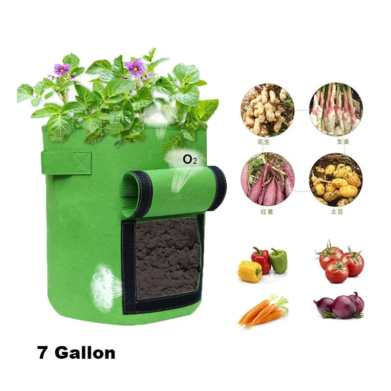 Plant Grow Bags Nonwoven Fabric Garden Potato Pot Greenhouse Vegetable Growing Bags Moisturizing Vertical Tools
Plant Grow Bags Nonwoven Fabric Garden Potato Pot Greenhouse Vegetable Growing Bags Moisturizing Vertical Tools