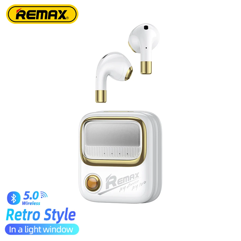 Беспроводные Bluetooth-наушники Remax TWS-38 Dynamic HIFI в стиле ретро | Электроника
