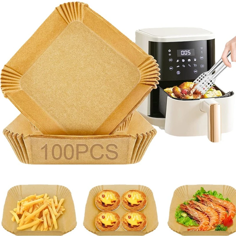 50/100PCS Air Fryer Bakeware Disposable Paper Tray Non-Stick Mat Baked Silicone Paper Square Round Air Fryer Accessories
50/100PCS Air Fryer Bakeware Disposable Paper Tray Non-Stick Mat Baked Silicone Paper Square Round Air Fryer Accessories