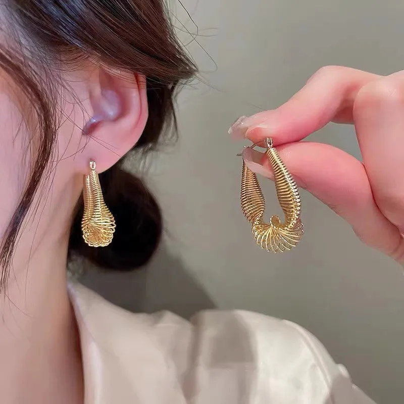 Twisted Exaggerated Hoop Earrings For Women Ear Geometrically Hollow Buckle Piercing Huggies Fashion Retro Party Jewelry
Twisted Exaggerated Hoop Earrings For Women Ear Geometrically Hollow Buckle Piercing Huggies Fashion Retro Party Jewelry