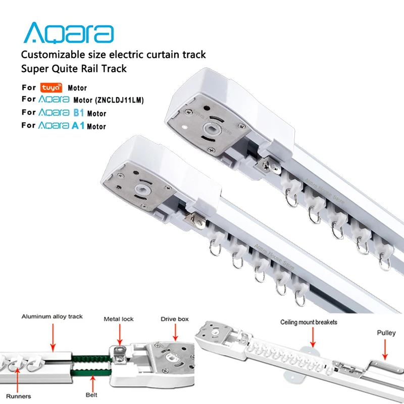 Умная Бесшумная настраиваемая электрическая дорожка для штор Aqara zigbee/B1/A1 tuya Wi-Fi система управления шторками
Умная Бесшумная настраиваемая электрическая дорожка для штор Aqara zigbee/B1/A1 tuya Wi-Fi система управления шторками