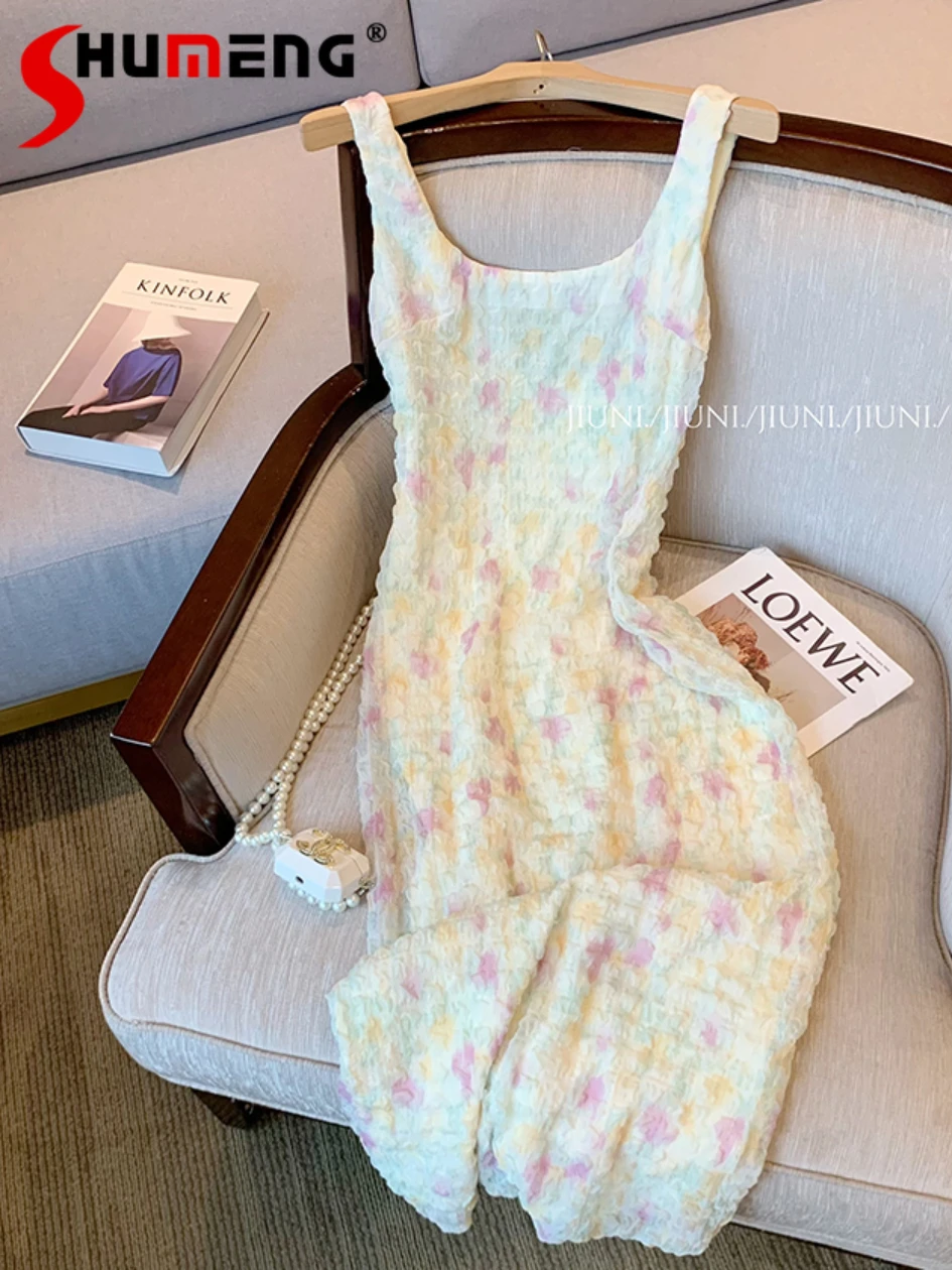 French-Style Fashion Gentle Pleated Suspender Ankle-length Dress Women 2022 Summer New Elegant Sweet Slimming High Waist Dress
French-Style Fashion Gentle Pleated Suspender Ankle-length Dress Women 2022 Summer New Elegant Sweet Slimming High Waist Dress