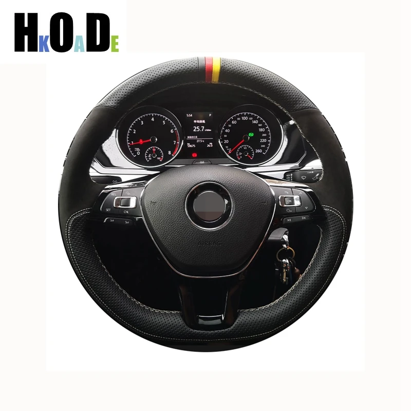 Для Volkswagen VW Golf 7 Mk7 New Polo Jetta Passat B8 DIY сшитый вручную черный замшевый чехол рулевого колеса автомобиля из натуральной кожи
Для Volkswagen VW Golf 7 Mk7 New Polo Jetta Passat B8 DIY сшитый вручную черный замшевый чехол рулевого колеса автомобиля из натуральной кожи